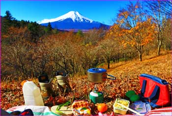 二十曲峠で昼餉