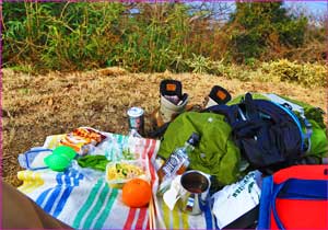 鷲頭山で昼餉