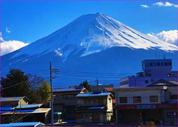 河口湖町午後の富士