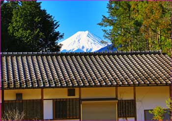 登山口から富士山