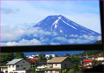 富士急行線から富士山