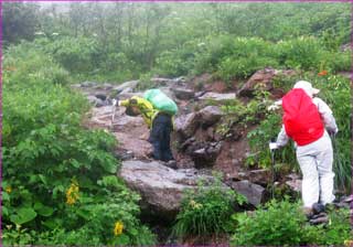 登山者二人