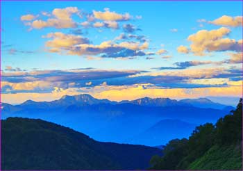 鑓温泉夕景色