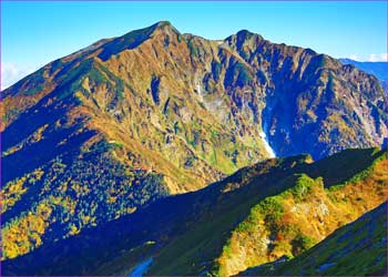 鹿島槍ヶ岳望む