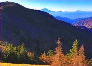 雁坂峠の富士展望