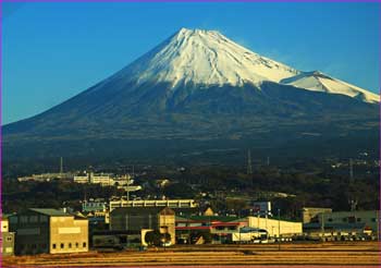 新幹線から富士山