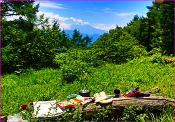 扇山で昼餉