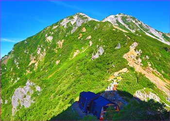 峠と針ノ木岳