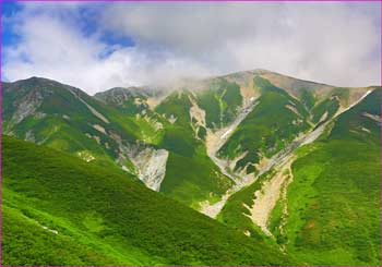 立山稜線望む