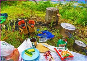 霊泉小屋宇良で昼餉