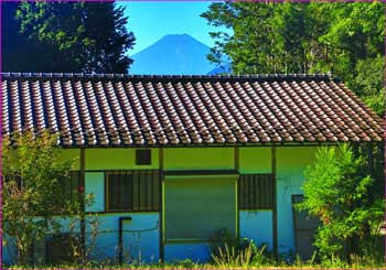 登山口から富士山