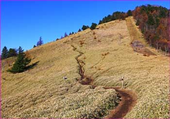 石丸峠から熊沢山