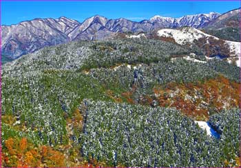 丹沢山塊雪模様