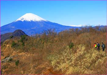 富士山に向かって