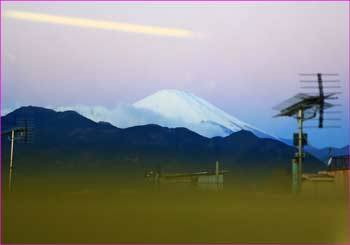 小田急電車から富士山