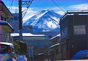 河口湖町から富士山