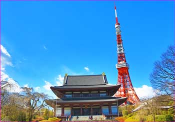 増上寺と東京タワー