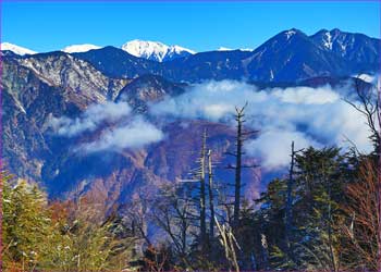 悪沢岳と笊ヶ岳