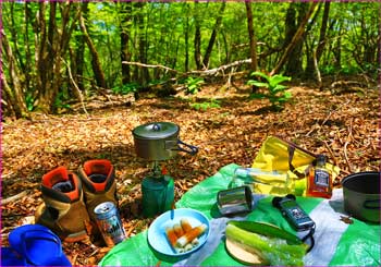 大洞山で昼餉