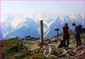 蝶ヶ岳山頂