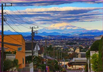 片瀬山から富士山