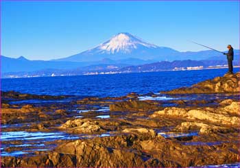 江ノ島から富士山