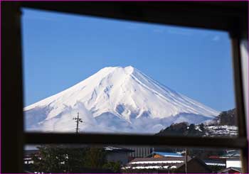 富士急電車から富士山