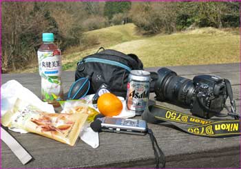 浅間山で昼餉