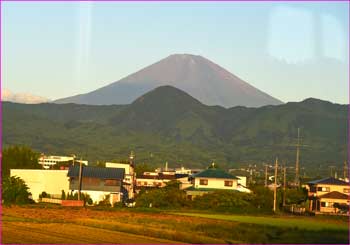 車窓から富士山