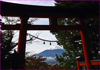 鳥居から富士山