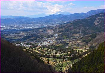 富士山に雲が