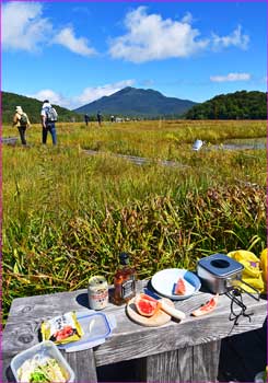 尾瀬で昼餉