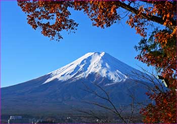 紅葉と富士山