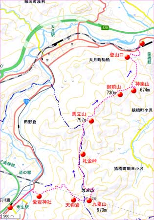 九鬼山地図