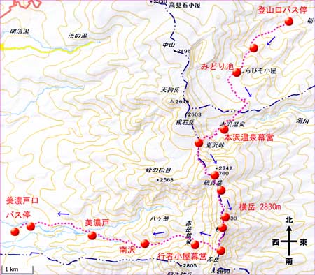 八ヶ岳地図