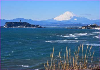 富士山と江ノ島