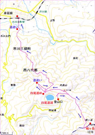 蛾ヶ岳地図