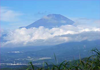 富士に雲が