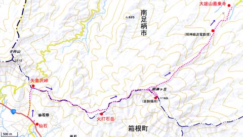 明神ヶ岳地図