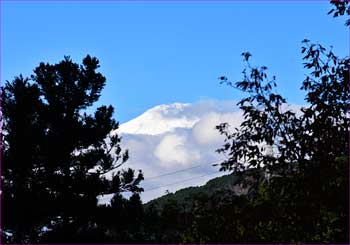 富士に雲が