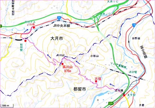 高川山地図