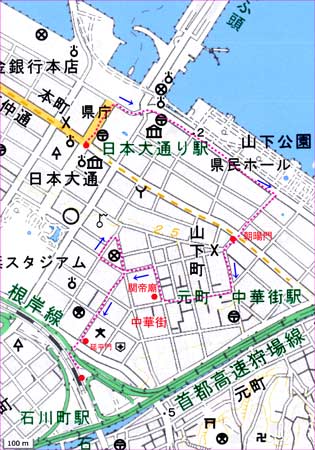 中華街地図