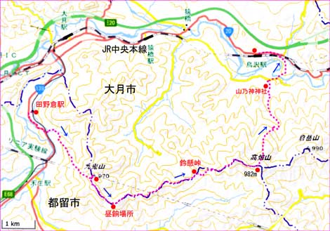 九鬼山地図