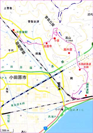 曽我丘陵地図