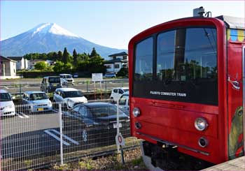 富士山駅で