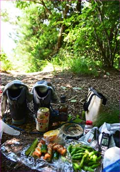 剣ガ峰で昼餉