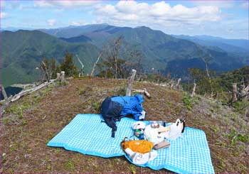 山での憩い