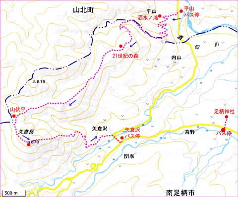 矢倉岳地図