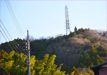 明神線鉄塔の尾根