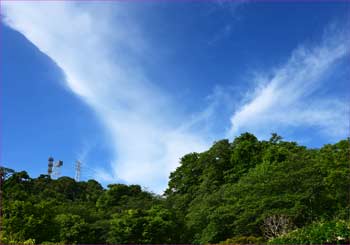 公園に雲が